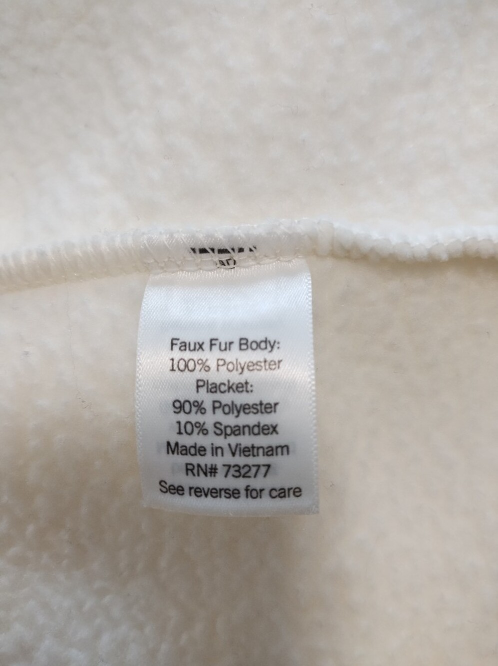 Croft & Barrow Cream Sherpa Faux Fur Button-Front Jacket with Brown Trim - Picture 8 of 10